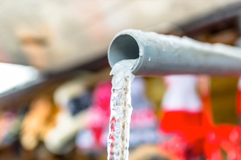 Frozen pipes visual